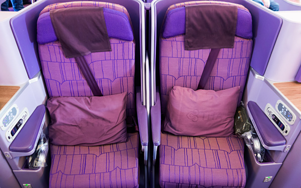 Thai Airways A380 Royal Silk Business Class Seats 19E 19F