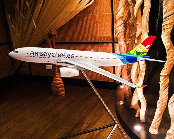 Air Seychelles A330-200 model lounge mahe